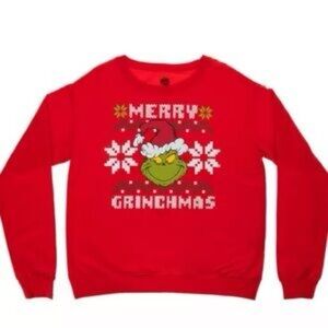 Dr. Seuss’s Grinch Merry Grinchmas Red Holiday Sweater, Unisex, 2XL - NWT